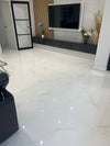 White Marble Effect 800mm x 800mm Marmol Blanco Gloss Tile, TUP77