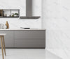 White With Grey Marble 600mm x 300mm Statuario Sutil Glossy Porcelain Tile, TUP121