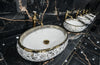 Black and Gold Super Gloss 600mm x 1200mm Porcelain Tile, TUP6
