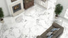 Large Gloss White and Grey 1200mm x 1200mm Statuario Elegance Tile, TUP120