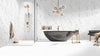 White 3D Veins Matt Marble Effect 600mm x 1200mm Statuario Bologna Porcelain Wall Tile, TUP196