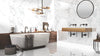 White Marble Sugar Crystals surface 600mm x 1200mm Statuario Lapatto Porcelain Tile, TUP116