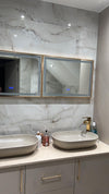 Cream Marble 600mm x 1200mm Light Sky Polished Porcelain Tile, TUP67