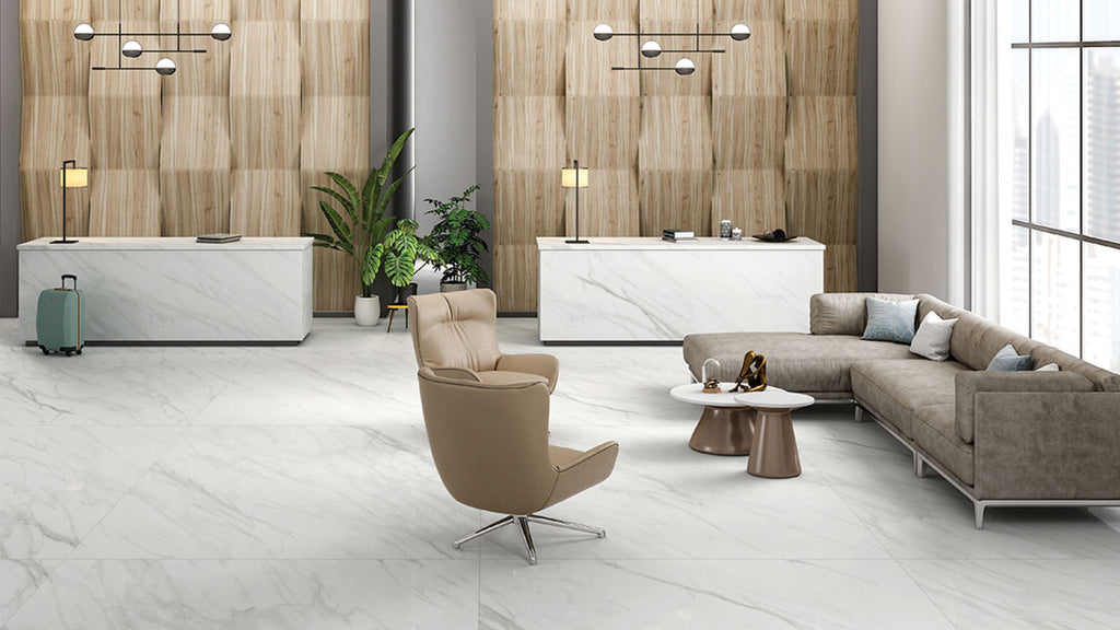What are the advantages of choosing Tiles Universe for white porcelain tiles?