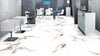 White Carrara With Brown Effect600mm x 1200mm Polished Porcelain Tile, TUP15