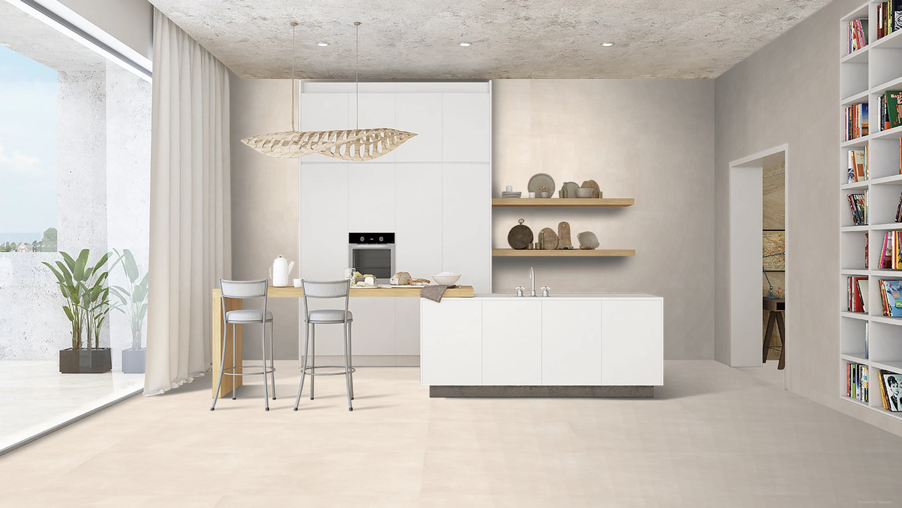 Beige 800mm x 800mm Cloudy Beige Matt Porcelain Tile