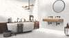 White and Golden Gloss 600mm x 300mm Golden Carrara Bathroom Porcelain Tiles, TUP146