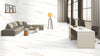 White Marble With Gold Veins 600mm x 1200mm Florence Matt Porcelain Tiles, TUP139