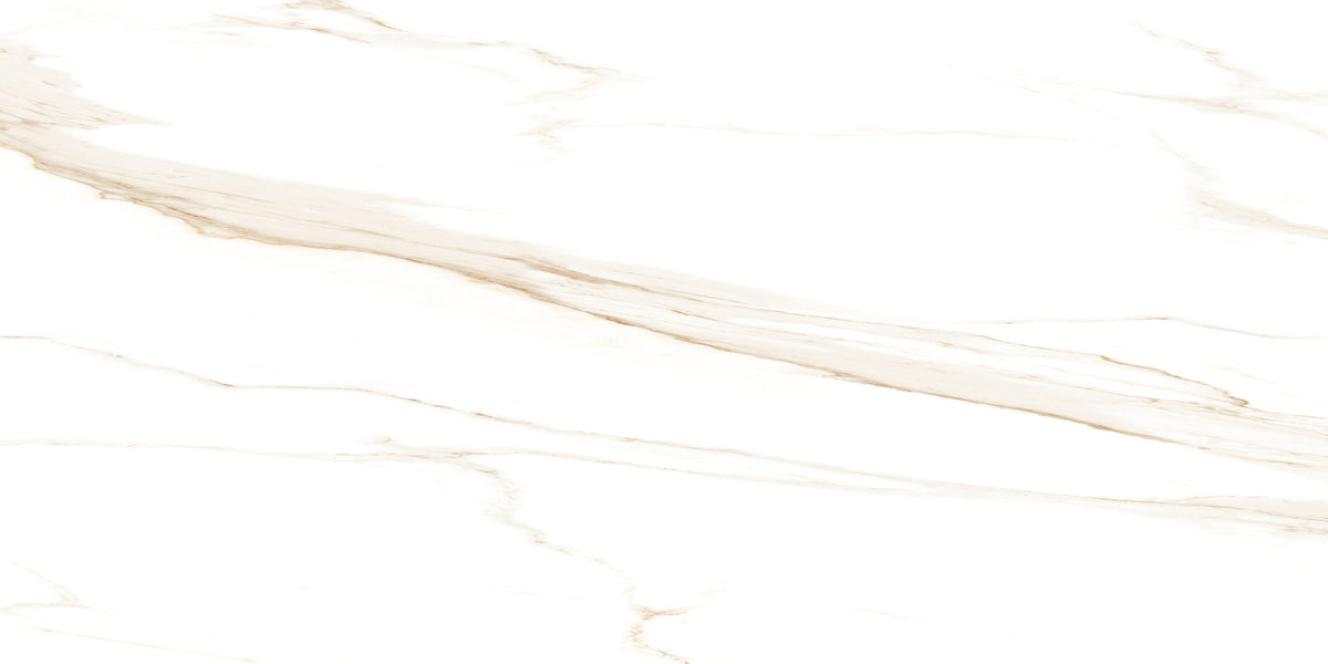 White Marble With Gold Veins 600mm x 1200mm Florence Matt Porcelain Tiles