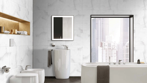 Light Grey Onyx 600mm x 600mm Matt Porcelain Wall and Floor Tile