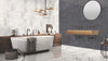 Bathroom Grey Onyx 600mm x 300mm Gloss Ice Gris Porcelain Tile, TUP61