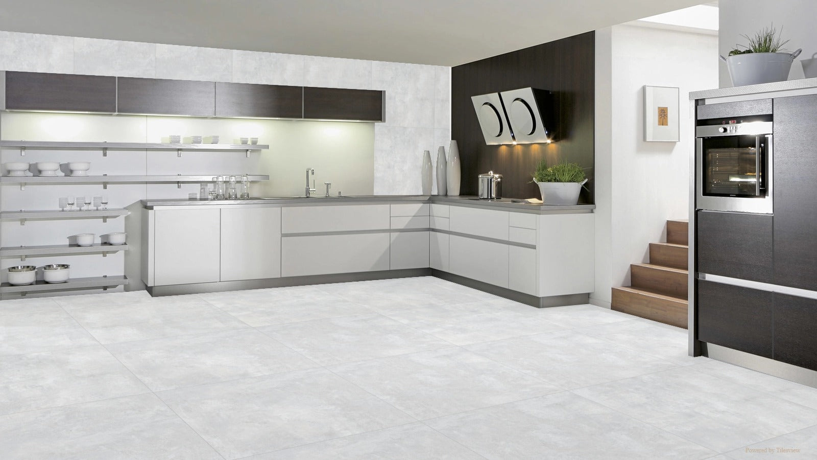 Grey Porcelain 600mm x 600mm Levante Blanco Matt Floor and Wall Tile