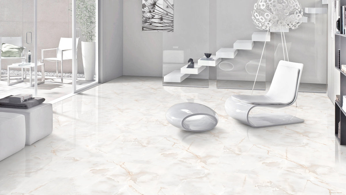Onyx Pearl 600mm x 1200mm Elegance Onyx Polished Porcelain Tile Success