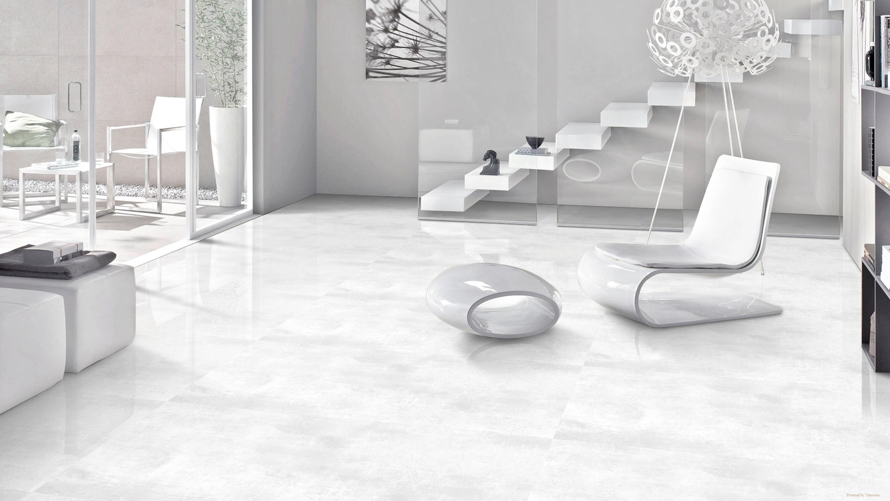 Semi Bianco Sugar Crystals Surface 600mm x 1200mm Lapatto Porcelain Tile