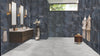 Metallic Black With Blue Effect 600mm x 1200mm Matt Bathroom Porcelain Tile, TUP79
