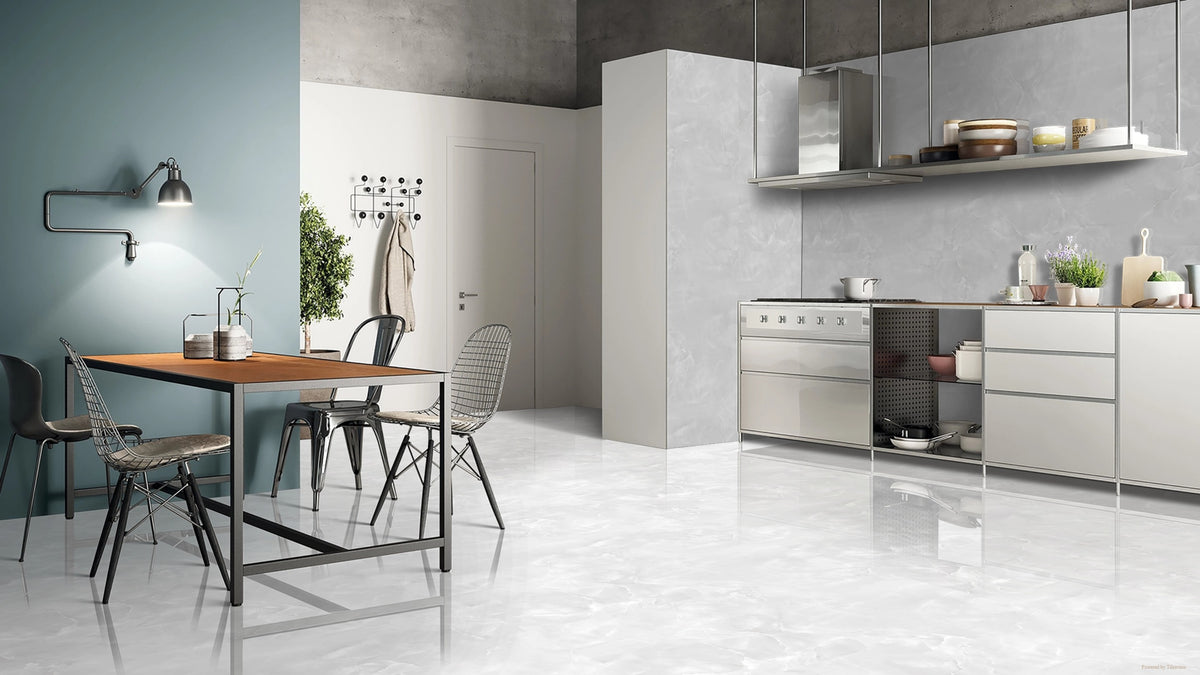 Crystalline Grey Onyx 600mm x 1200mm Sugar Effect Floor Porcelain Tile
