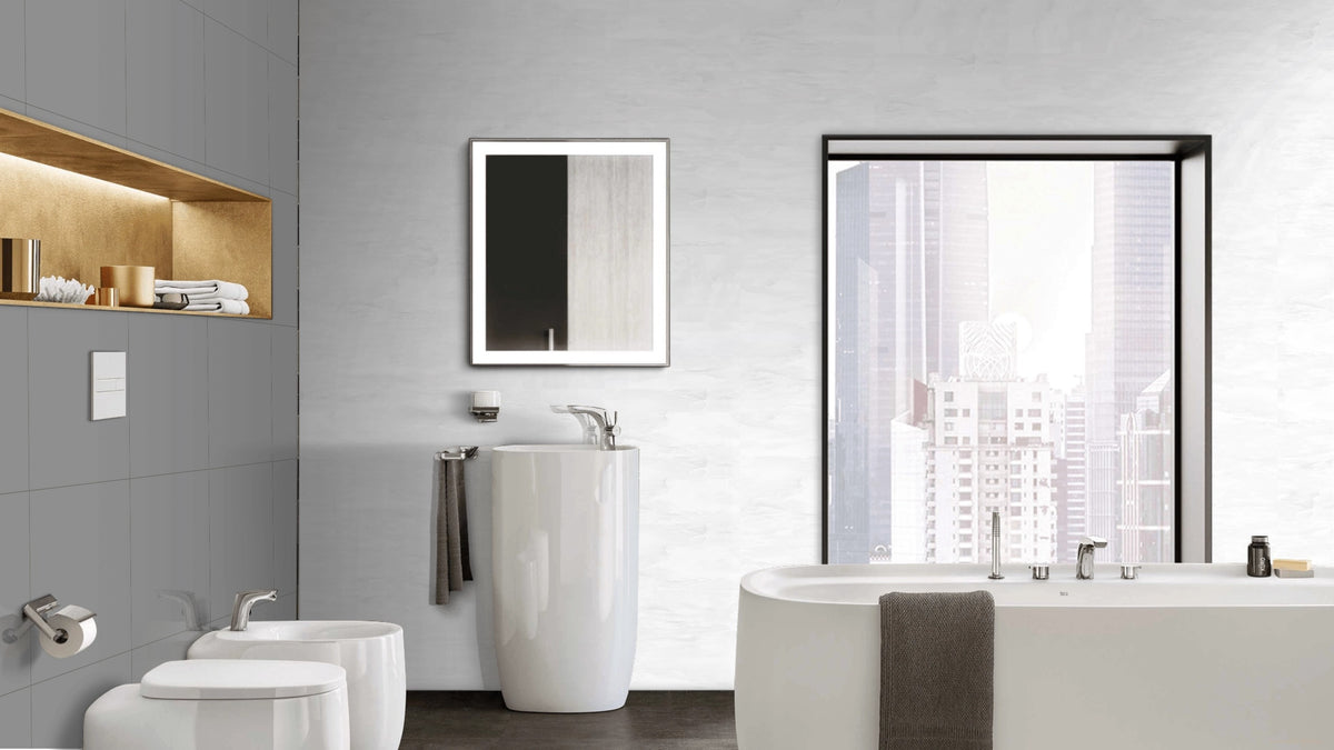 Light Grey Onyx 600mm x 300mm Polished Porcelain  Bathroom Tile