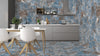 Light Blue With Brown Veins 600mm x 1200mm Spiral Blue Super Gloss Tile, TUP113