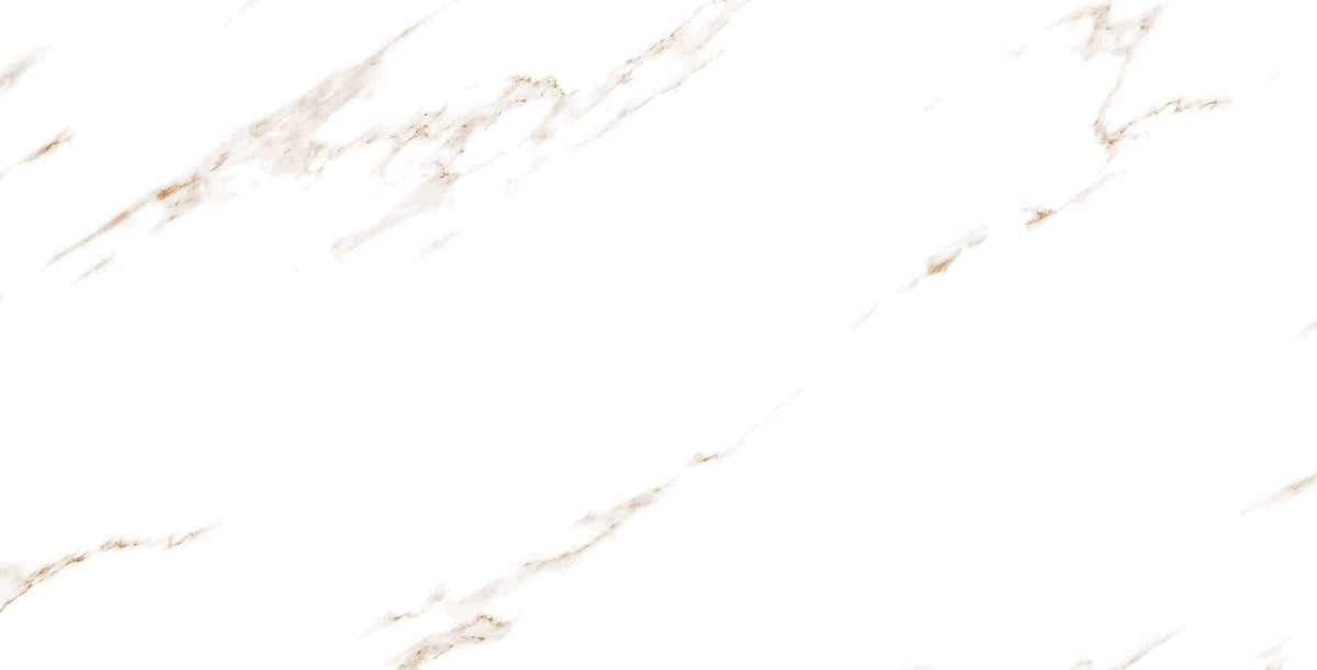 White Marble With Gold Effect 600mm x 1200mm Polished Floor And Wall Porcelain Tile