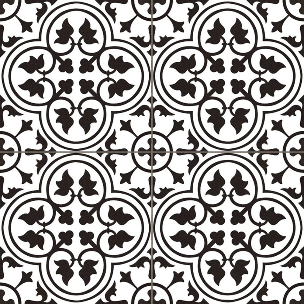 Hampton Black 450mm x 450mm Matt Floor Porcelain Tile