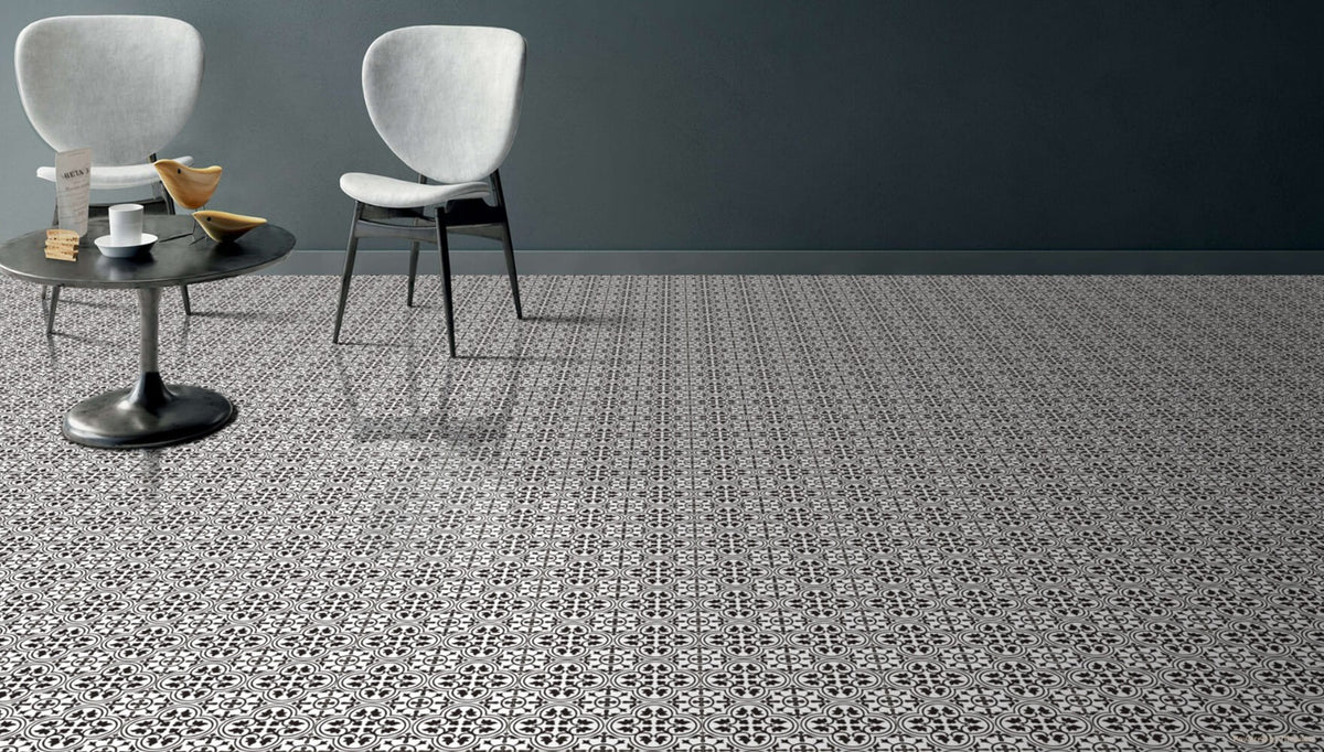 Hampton Black 450mm x 450mm Matt Floor Porcelain Tile