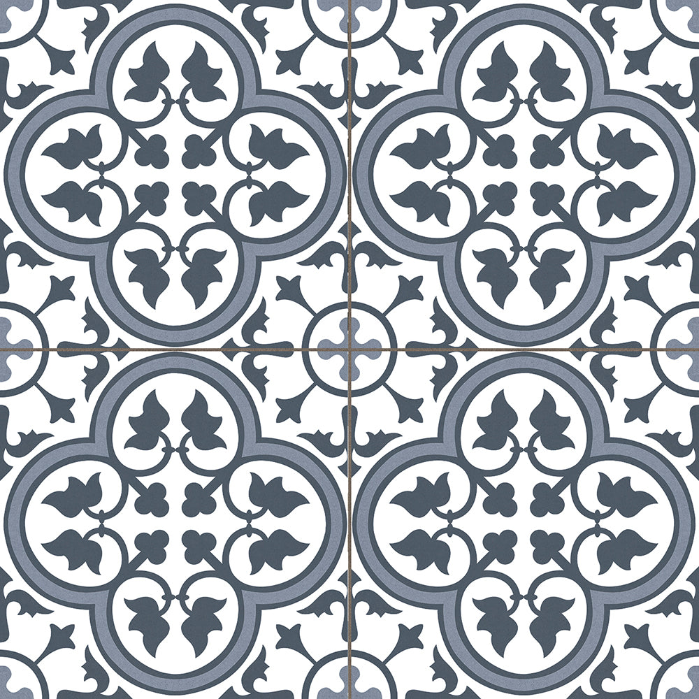 Hampton Blue 450mm x 450mm Matt Floor Porcelain Tile