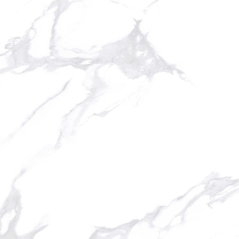 White Marble Effect 600mm x 600mm Carrara Gloss Porcelain Wall and Floor Tile