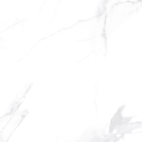 White Marble Effect 600mm x 600mm Carrara Gloss Porcelain Wall and Floor Tile