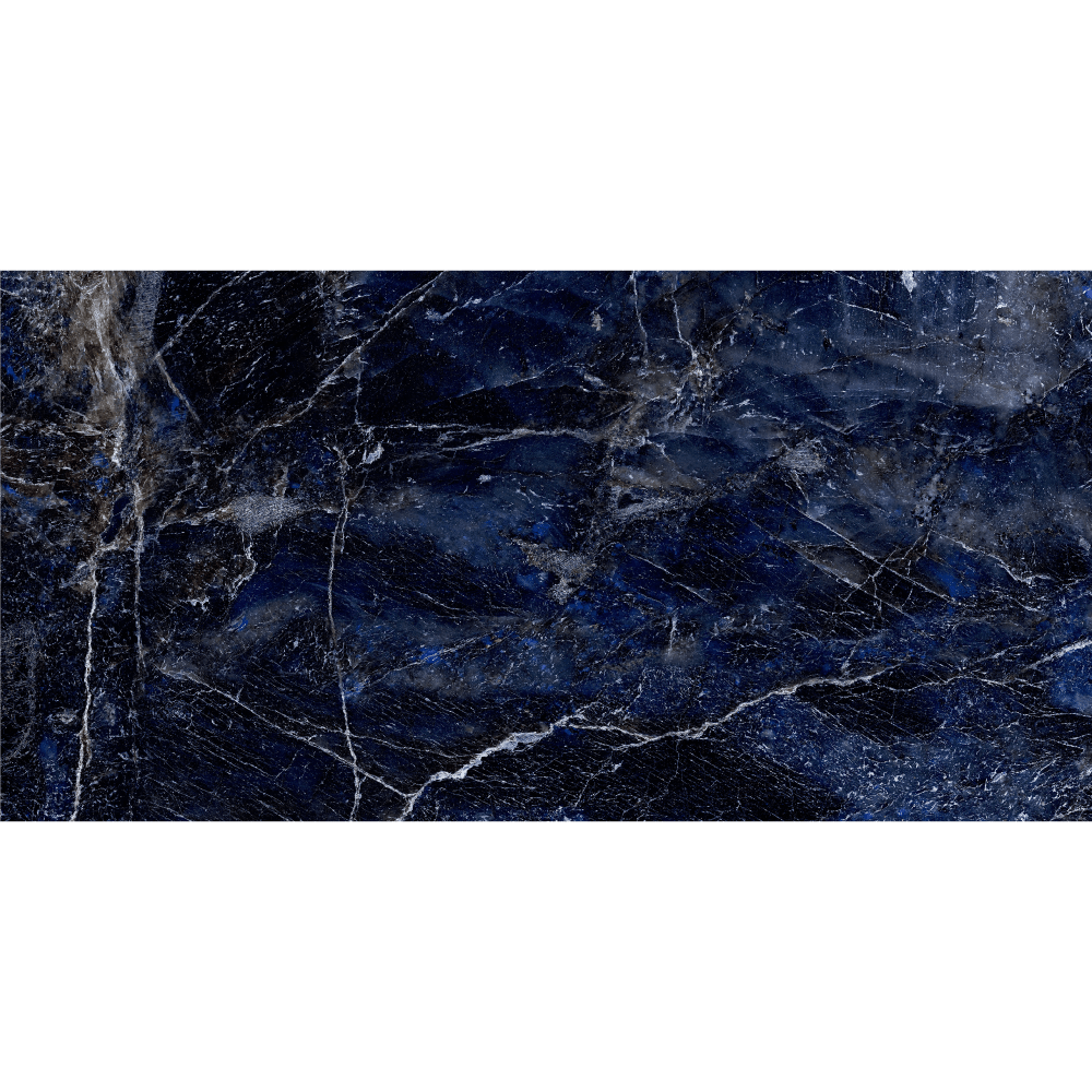 Peacock Blue With White Veins 600mm x 1200mm Feature Super Gloss Porcelain Tile