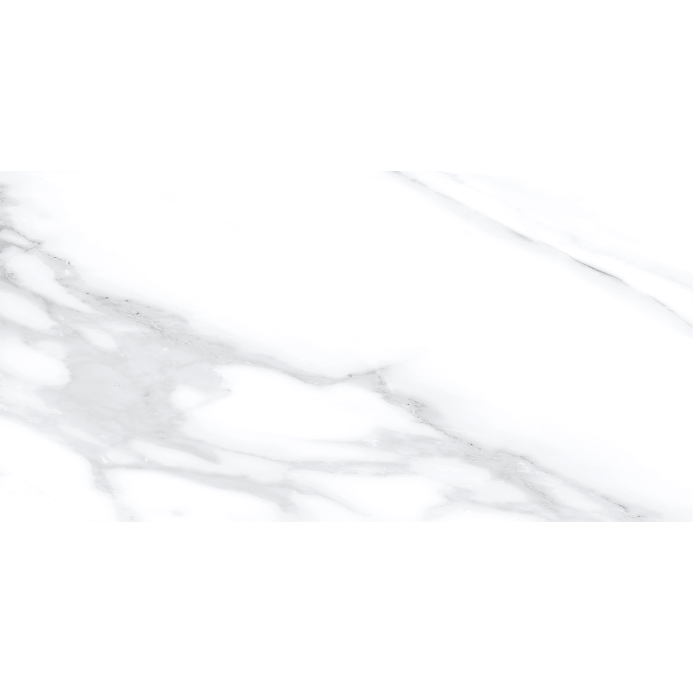 White With Grey Marble 600mm x 300mm Statuario Sutil Glossy Porcelain Tile