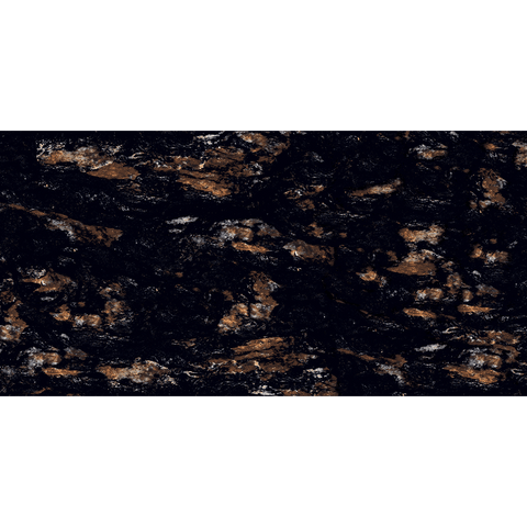 High Gloss Black Gold Feature 600mm x 1200mm Floor And Wall Porcelain Tile